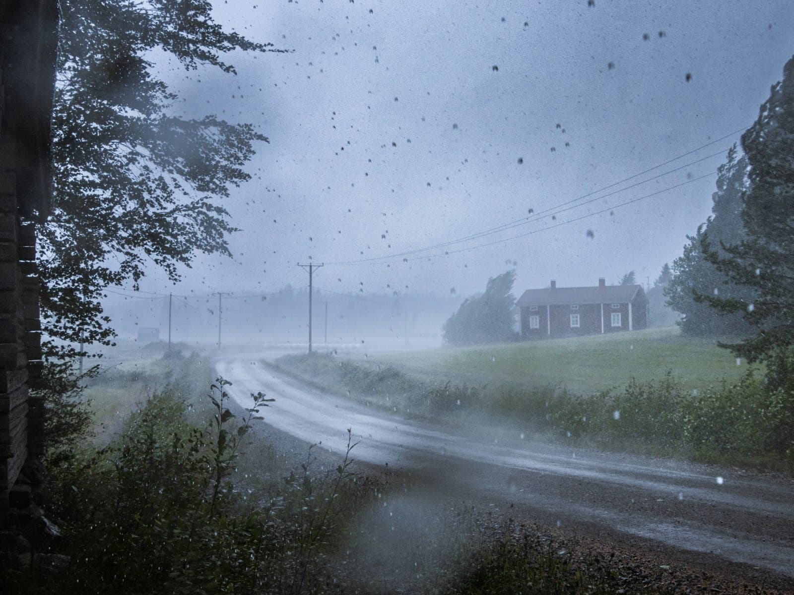 Flood-covered home